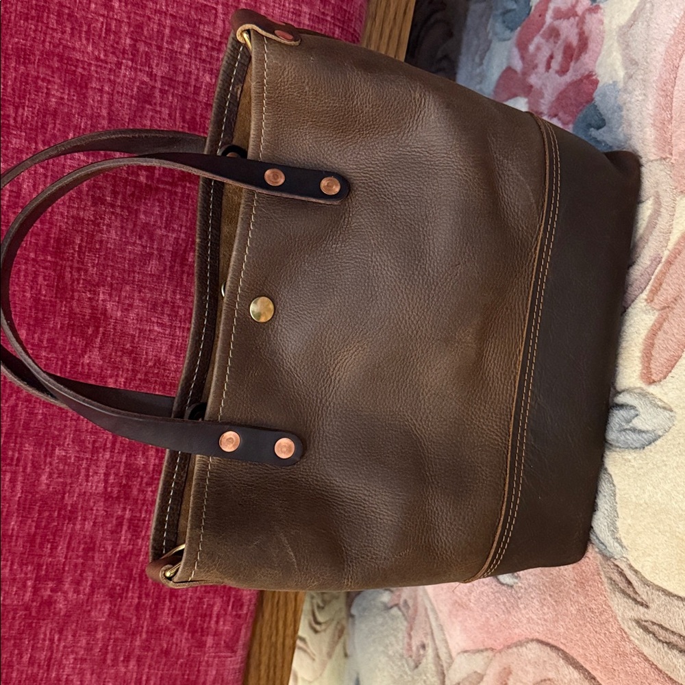 Brown Leather Tote Bag - Picture 2 of 7